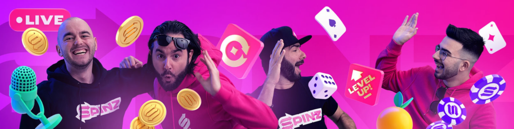 Live streaming at spinz casino