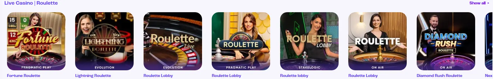 Live Roulette at spinz casino